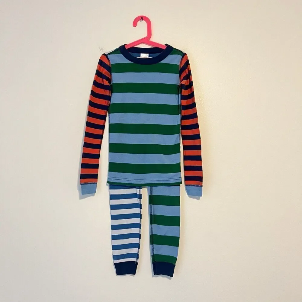 Hanna Andersson Mix It Up Long John Pajama Set Size 8 (130cm)